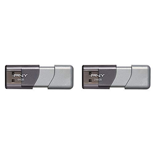 PNY Turbo 64GB USB 3.0 Flash Drive - (P-FD64GTBOP-GE) and PNY Turbo 256GB USB 3.0 Flash Drive - P-FD256GTBOP-GE