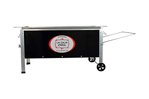 La Caja China Model #2-100 LB Pig Roaster, Outdoor Barbecue & Rotisserie Grill Metal Jacket Black