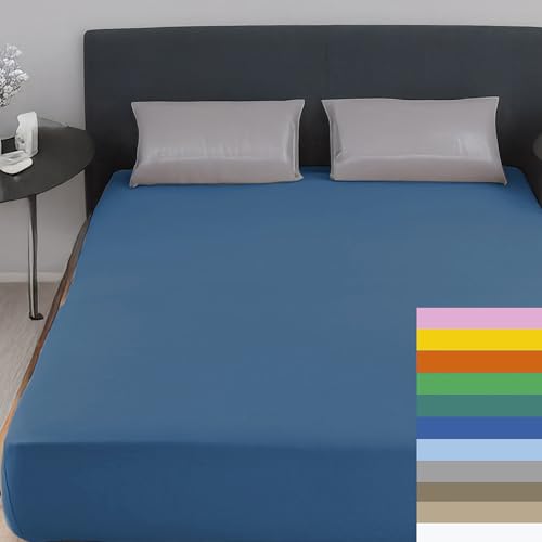 Home Tresor - Lenzuolo Matrimoniale Sotto con Angoli 100% Cotone