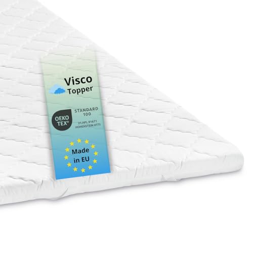 Bodyprotect Topper 90 x 200 x 6 cm, Visco Matratzentopper, Viscoschaum Matratzenauflage, waschbar bis 60 Grad, weiß Bodyprotect Topper 90 x 200 x 6 cm, Visco Matratzentopper, Viscoschaum Matratzenauflage, waschbar bis 60 Grad, weiß