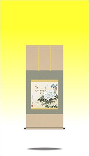 Amazon.co.jp: 掛け軸-四季花／高畠 周峰（尺五横）花鳥画掛軸