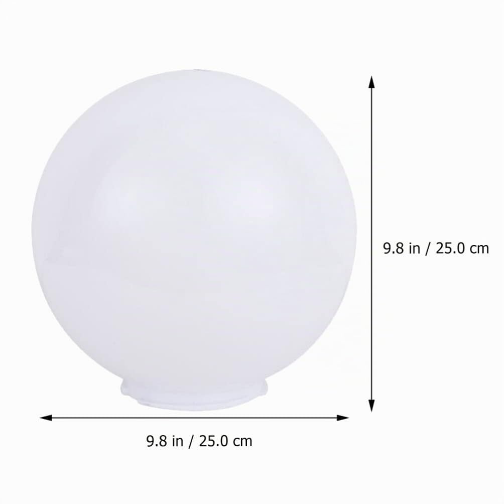 Alipis Globo de Repuesto para Lámpara de Acrílico Cubierta de Globos de Luz Redondos con Apertura sin Cuello Pantalla para Farolas Exteriores para Accesorios de Pared de Techo