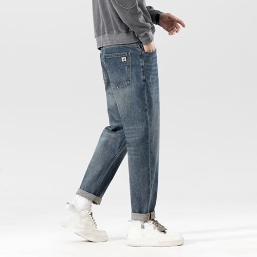 Jeans Pants Trousers Denim Spring and Autumn Stretch for Men Japanese Loose Micro Harun Classic Men's4