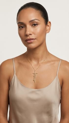 Image of Custom Name Necklace - 925 Sterling Silver & 316 Stainless Steel, 14 Fonts & Multi-Language Options, 4 Colors, 5 Chain Styles, Personalized Gift with Premium Box