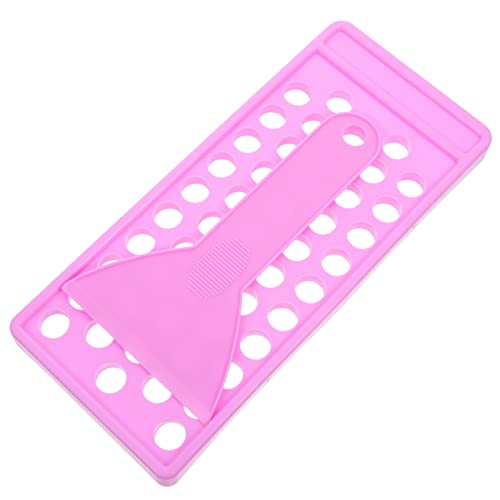 HORIALENCE 1 juego Contenedor de Labial y Espátula Soporte Portátil para Labiales Herramienta de de Bálsamo Labial de PP Reutilizable