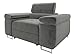 Mirjan24 Sofa Torezio I mit Einstellbare Kopfstützen, Einzelsofa, Polstersofa, Füße aus Metall Chrom, Sofagarnitur, Wohnlandschaft, Couchgarnitur (Manila 16) MI 4 günstig Kaufen-Mirjan24 Sofa Torezio I mit Einstellbare Kopfstützen, Einzelsofa, Polstersofa, Füße aus Metall Chrom, Sofagarnitur, Wohnlandschaft, Couchgarnitur (Manila 16)