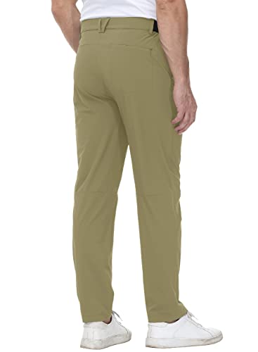 Tbmpoy Mens Golf Pants Dress Athletic Lightweight Pant Casual Work Pant For Men With 3 Pockets Dark Khaki 40 #TOP2