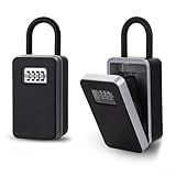 Schlüsseltresor, Außen Wetterfester Schlüsselkasten mit Code, hängbarer Zahlenschlosskasten für Zuhause, Büro, Garage, Schule, Auto