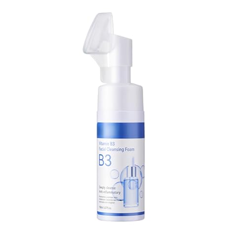 Espuma Limpiadora con Niacinamida para Piel Clara, Mousse con Vitamina B3 Facial, Regula la Producción de Sebo, Textura Ligera que Elimina Restos de Contaminación sin Resecar, 150 ml