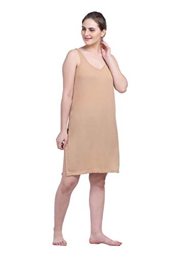 Image of Splash Cotton Rich Camisole Slip for Women| Long Kurti Slip /Suit Slip /Camisole Slip Knee Length - 139