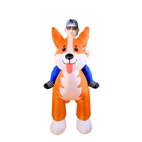 Disfraz inflable para niño de perro Corgi miniatura 4