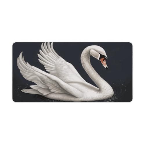 White Swan Desk Pad Large Desk Protector 24 x 12 in
