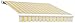 Awntech 8-Feet Key West Full-Cassette Right Motor with Remote Retractable Awning, 84-Inch Projection, Yellow/Gray