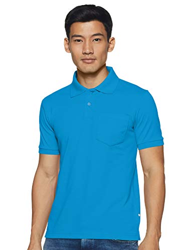 Image of Rupa Bumchums Men Super Combed Cotton Solid Half Sleeve Club Collar Polo Regular Fit T-Shirt with Chest Pocket