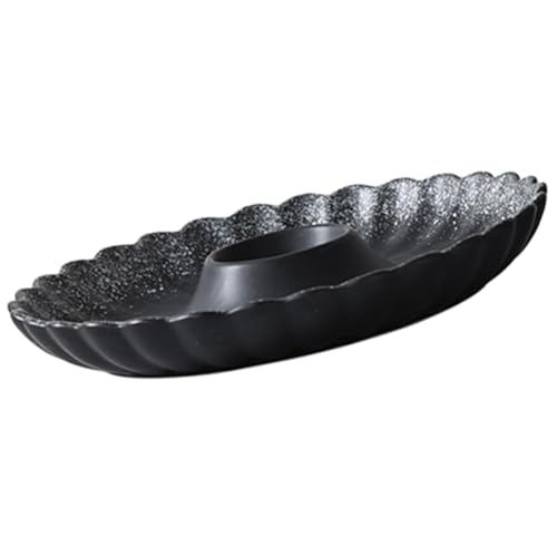 Plato de cerámica redondo para sushi y sushi dip miniatura 1