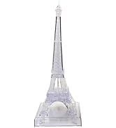 Jenilily 3D Transparent Eiffel Tower Crystal Jigsaw Puzzle Toy Gift for Kids Adults Gadget Buildi...