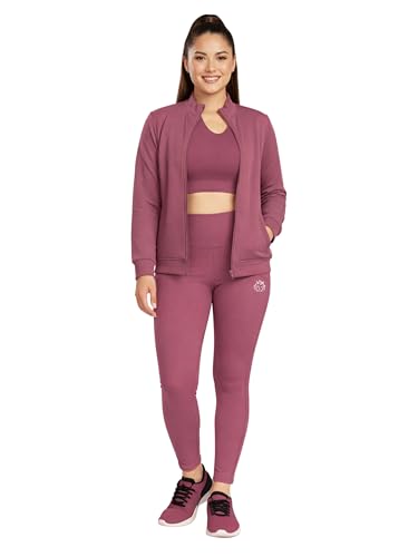 Image of Women 3 Piece Gym Workout Set | Sports Bra, Zip-Up Jacket & High Waist Leggings | Stretchable Yoga Activewear Co-Ord Set for Women | Fitness Gym Tracksuit