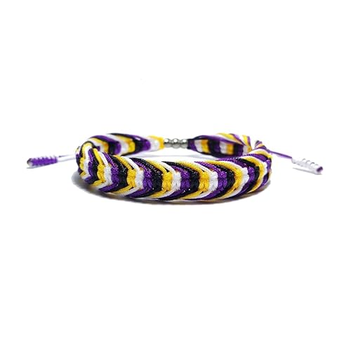 LAMIBEE Non-Binary Pride Bracelet LGBTQ & Enby Pride Tibetan Wrist Wrap Bracelet Surfer String Rope Bracelet Bangles for Women & Men