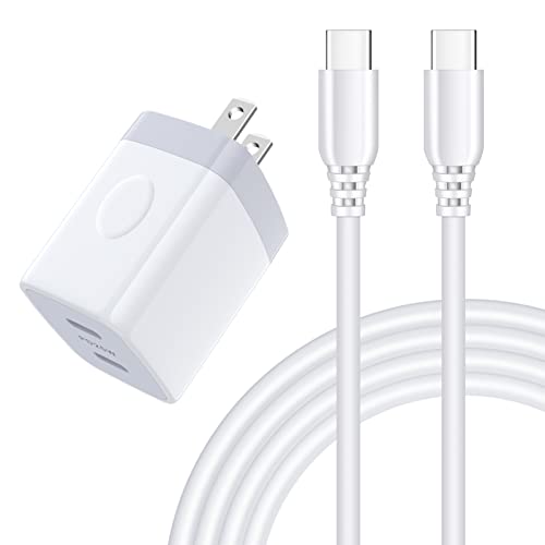 Super Fast Charger Fast Charging Cable Compatible for Samsung Galaxy A17 S25 Edge A54 A14 5G A13 A24 A15 A16 S24 S23 A03s A53 S22 S21,25W Wall Plug Android Phone Block Adapter,6FT 60W Type C to C Cord