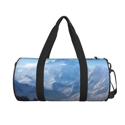 Travel Bag For Women,Snowy Mountain Print Personal Item Duffle Bags,Weekend Travel Duffel Tote Bag,Travel Sport Gym Bag For Men,Airplane Travel Essentials For Flying2
