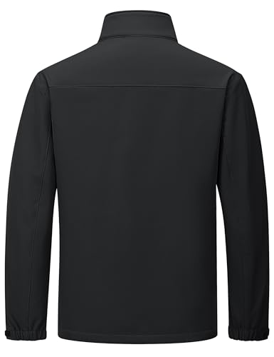 TACVASEN Men's Lightweight Softshell Jacket Fleece Lined Windbreaker Waterproof Rain Coats for Tactical Hiking - Image 3