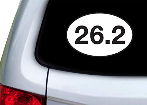 Rogue River Tactical 26.2 Marathon Running Sticker Bumper Sticker Oval 5" x 3" Decal Runner Track Run