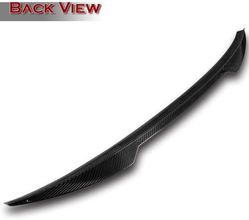 Miniatura 4 de Alerón trasero negro de fibra de carbono estilo V estilo V compatible con Audi A6 A6 Quattro S6 Sedán 2012-2018, 2013, 2014, 2015, 2016, 2017