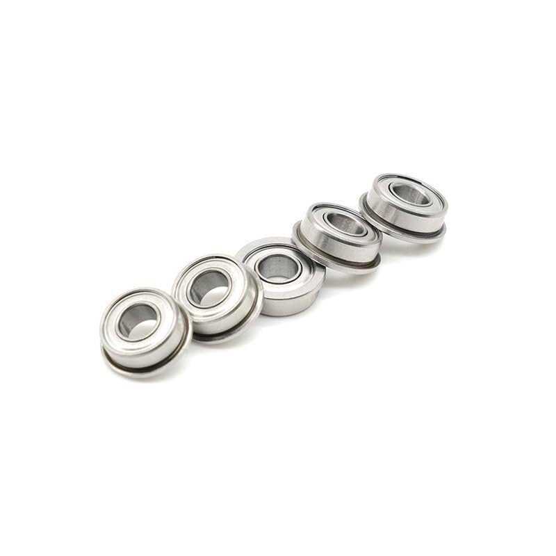 Rodamiento, Rodamiento de bolas cerámica híbrido con brida SMF105ZZ 5 * 10 4 mm (2 piezas) Rodamientos bridas acero inoxidable doble blindaje
