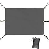 Farfly テントシート 防水加工 耐水圧3000mm グランドシート 厚手 アウトドア キャンプ 登山 ハトメつき 取付簡単 収納袋付き (220*280cm)