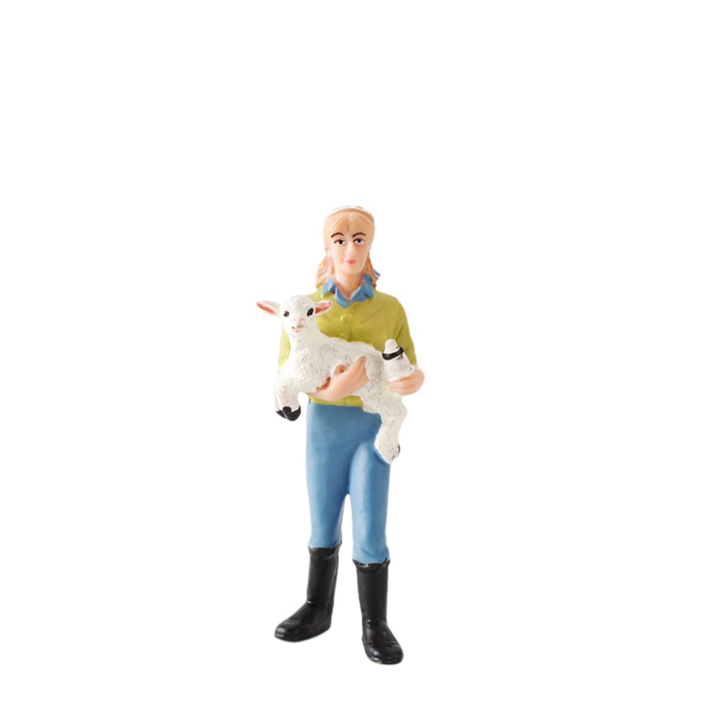 DAZZLEEX Model People Model Trains Farmer Shepherd Painted Figures Simulation Farm Standing People Sand Table Decorations peasant women