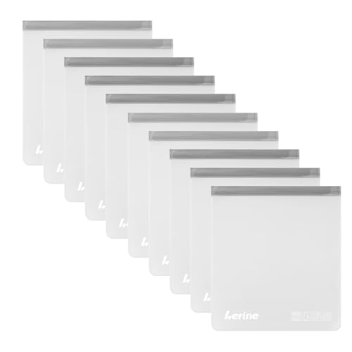 Lerine Reusable 2 Gallon Freezer Bags Dishwasher Safe, 13"x15.6", Reusable