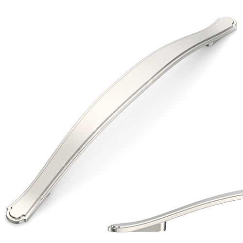 Image of Asidrama 10 Pack 6.3 Inch(160mm) Brushed Satin Nickel Kitchen Cabinet Handles Cabinet Pulls Kitchen Hardware for Cupboard Drawer Pulls