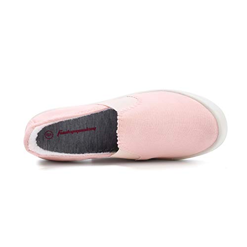 Image of FUNKYMONKEY Slip-On Canvas Sneakers for Women, Comfortable Lightweight Lace-Up Flat Casual Tennis Shoes Breathable Walking Shoes for Everyday Wear