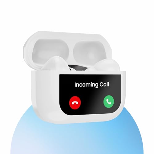 Image of Candytech AirSpace Screen TWS with 13mm Drivers, ANC Ear Buds 32dB, up to 50H Playtime TWS Ear Buds, Type-C Fast Charging, BT v5.4, True Wireless Earbuds, Transparency & EQ Mode (White)
