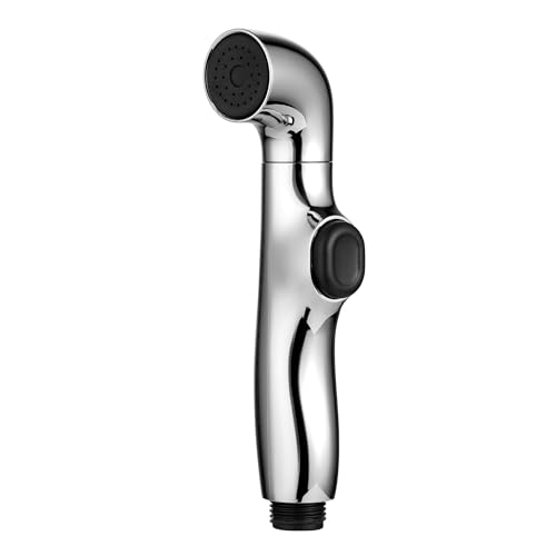 Image of Orvos Health Faucet, Swivel, ABS Outer Body with Brass Pin Inside, Chrome Color, Gun Only, 360 Degree Rotatable Top, Jet Spray for High End Luxury Toilets