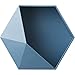 VOAOV Nordic Geometric Wandregal Hexagon Badezimmerregal Wandmontage Lagerregal Für Badezimmer Und Wohnzimmer Deko, Wandbehang Storage Rack Aus ABS-Kunststoff, Kann Frei Kombiniert Werden,Blau