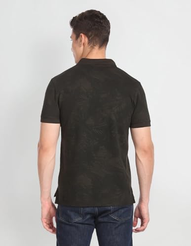 Image of U.S. Polo ASSN. Printed Slim Fit Polo T Shirts for Men - 100% Cotton, Half Sleeves Mens Tshirt