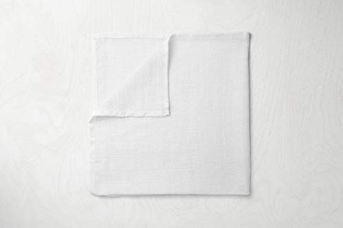 Bacati - 4 Pack Solid Pure White Baby Swaddle Blanket Unisex Swaddle Wrap Soft Breathable Cotton Muslin Swaddle Blankets Receiving Blanket For Boys Or Girls, Large 45 X 45 Inches #TOP7