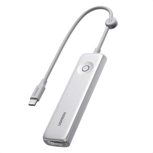 UGREEN Revodok Hub USB C HDMI 4K 60Hz 10Gbps Data Transfert PD 100W 5 en 1 Adaptateur USB C avec Bouton de Commande Compatible avec MacBook iPad Pro Air M5 M4...