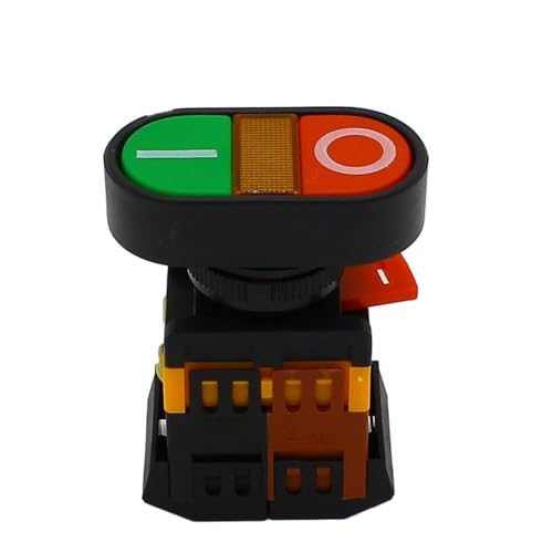 Bouton-poussoir double à réinitialisation avec indicateur jaune pour minuterie 10A AC220V