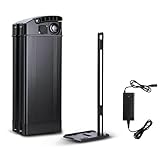 SEENRONGYUAN 48V 20Ah Ebike Battery, 48Volt Folding E-Bike Lithium Replacement Batteries with 30A BMS for 100W 250W 350W 500W 700W 1000W Motor, Size 14.37 x 5.12 x 3.43 Inches (48V 20AH)