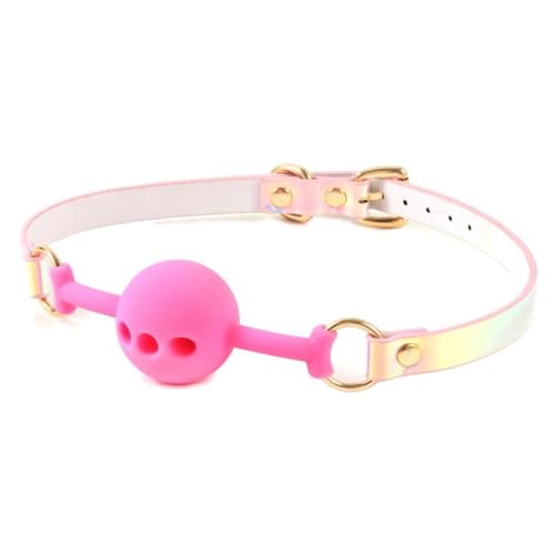 Sex-Bondage Buntes 5-teiliges Bogen-Bondage-Set, Handschellen, SM-Kragen, Spanking, Paddel, Mund, Ballknebel, erotisches Spielzeug