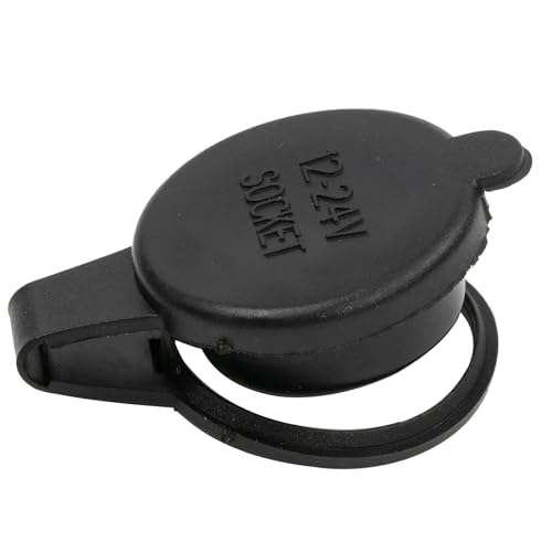 AUTOZOCO Tapa para Encendedor de Cigarrillos de Coche 12 V, Tapa de Toma de Encendedor de Coche Moto de Goma Impermeable, Protección para Toma del Encendedor de Cigarrillos, Tapa Hueca, Caucho, Negro