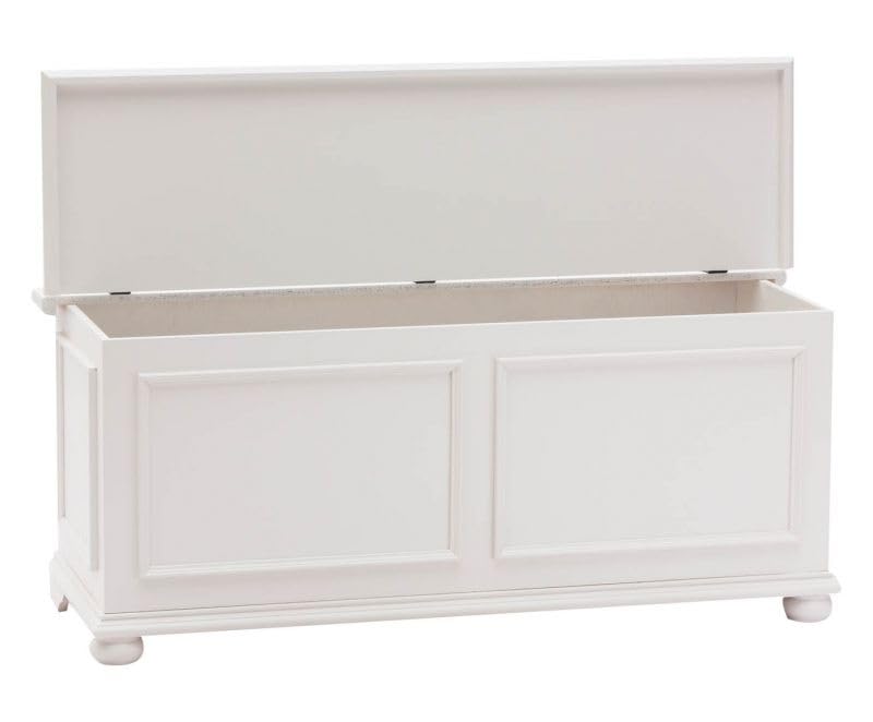 Vicentini arreda CASSAPANCA IN LEGNO SHABBY CHIC MOD CIPOLLA BIANCO (L 100 P 42 H 50)