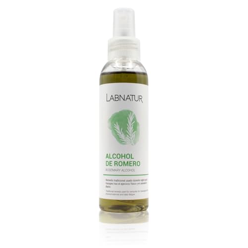 Labnatur Spray Alcohol de Romero - Antiinflamatorio, Relajante y Tonificante - Para Masaje, Dolores Musculares, Circulación y Agujetas - Natural y Vegano - Fabricado en España - 125 ml