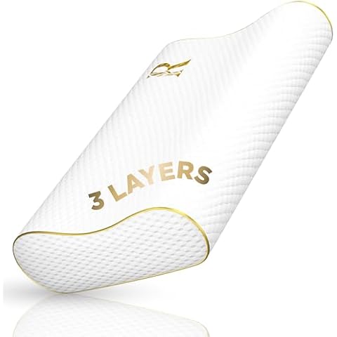 Royal Therapy Memory Foam Pillow, Cervical Pillow, King Contour Pillow, Side Sleeper Pillow, Orthopedic Pillow, Neck Support Pillow, Pillow for Neck Pain, Pillow for Side Sleepers, CertiPUR-US Cover