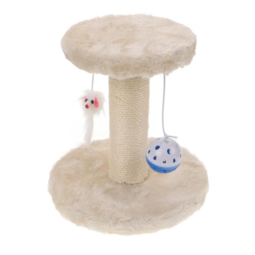 Rascador Torre para Gatos de Interior con Sisal y Peluche Beige miniatura 1