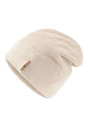 Sterntaler Beanie in Cord Optik Unisex - Baby und Kinder Mütze gefüttert mit Baumwollfleece - Natur, 43