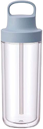 KINTO 20073 Togo Bottle 16.9 fl oz (480 ml) Light Blue Includes Straw Lightweight Water Bottle Dishwasher Safe Double Wall Construction
