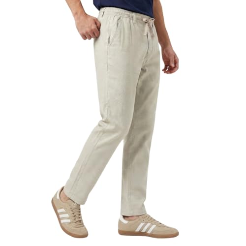Image of Nobero Chino Pants for Men | Oversized Fit | Multiple Pockets | Elasticated Waist | Casual & Utility Wear